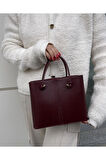 Linda Düğüm Detaylı Çanta Bordo