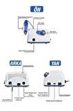 STRONG 210 ELEKTRİKLİ FREZE TÖRPÜ MAKİNESİ 65 W ve 6'LI SERAMİK ve RUS FREZE SETİ NO 4