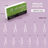 Adanil Yeni Nesil Medium Stiletto Jel Tips Kolay Kullanım Hızlı İşlem 550 Adet