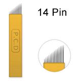 10 Adet Pcd 0.25mm Kalınlık Kalıcı Makyaj Microblading Iğnesi 14F