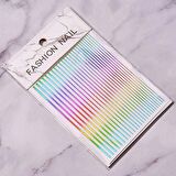 Adanil Nail Art Kendinden Yapışkanlı Şerit Sticker Parıltılı Çok Renkli Gökkuşağı Rainbow