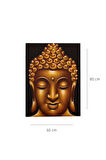 Altın Tonlarında Buda Portresi El Yapımı Tuval Tablo