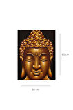 Altın Tonlarında Buda Portresi El Yapımı Tuval Tablo