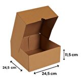 24,5x24,5x11,5-50 Adet Kesimli Karton Kutu - Internet Ve Kargo Kutusu