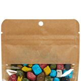 11 Cm X 18,5 Cm 3,5 Cm -500 Adet Kraft Geniş Pencereli Doypack