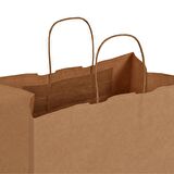 33x20x33-25 Adet Burgu Saplı Kraft Çanta