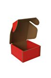 8x8x4 - 50 Adet Kırmızı Hediye Karton Kilitli Kutusu