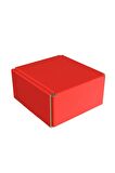8x8x4 - 50 Adet Kırmızı Hediye Karton Kilitli Kutusu
