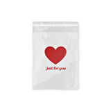 Just For You Baskılı - Beyaz Cepsiz Kargo Poşeti 35x45x5 - 100 Adet