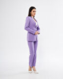Tek Düğme Klasik Takım Lila