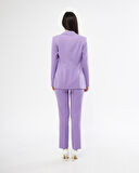 Tek Düğme Klasik Takım Lila