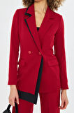 Çift Yaka Kruvze Ceketli Takım Kırmızı