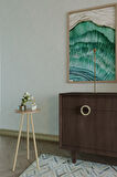 Ahşap Ayaklı Yuvarlak Yan Sehpa – Dekoratif Küçük Sehpa 34x74 cm