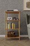 4 Katlı Ahşap Açık Raf Kitaplık – 30x50x104 cm – Çok Amaçlı Dekoratif Raf Ünitesi