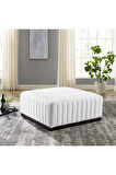 Çizgi Dikiş Detaylı Puf/Orta Sehpa 80*80 cm