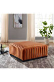 Çizgi Dikiş Detaylı Puf/Orta Sehpa 80*80 cm