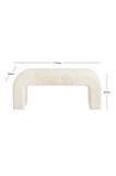 Folk U Puf/bench Peluş Kumaş 40*45 Cm / Yükseklik 46 Cm