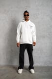 Erkek 98 Baskılı Kapşonlu 3 iplik pamuklu Sweatshirt hoodie - Beyaz