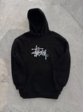 Kadın Oversize Kapüşonlu Cepli Baskılı 3 İplik Pamuklu Hoodie Sweatshirt - Siyah
