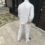 Erkek Kadife Oversize Takım Gömlek Pantolon İkili Set - Gri