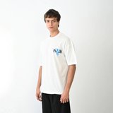 Erkek Baskılı T-Shirt Kısa Kol Bisiklet Yaka Regular Fit Rahat Kalıp Günlük Tişört - Beyaz
