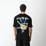 Erkek Kısa Kol Yazlık Tişört Bisiklet Yaka Baskılı Oversize T-Shirt - Siyah
