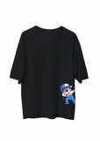 Erkek Baskılı T-Shirt Kısa Kol Bisiklet Yaka Regular Fit Rahat Kalıp Günlük Tişört - Siyah