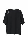 Erkek Baskılı T-Shirt Kısa Kol Bisiklet Yaka Regular Fit Rahat Kalıp Günlük Tişört - Siyah