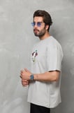 Erkek Baskılı T-Shirt Kısa Kol Bisiklet Yaka Regular Fit Rahat Kalıp Tişört -  Gri