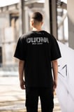 Erkek Baskılı T-Shirt Kısa Kol Bisiklet Yaka Regular Fit Rahat Kalıp Günlük Tişört - Siyah
