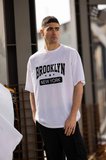 Erkek Kısa Kol Yazlık Tişört Bisiklet Yaka Baskılı Oversize T-Shirt - Beyaz