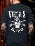 Erkek Ön ve Arka Baskılı T-Shirt Kısa Kol Bisiklet Yaka Regular Fit Tişört - Siyah