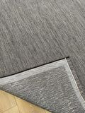 Çam Halı Sisal 9714 Gri / Siyah Bordürlü Jüt Sisal Kilim