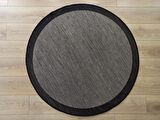 Çam Halı Sisal 9715 Vizon / Siyah Bordürlü Jüt Sisal Kilim
