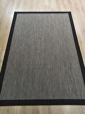 Çam Halı Sisal 9715 Vizon / Siyah Bordürlü Jüt Sisal Kilim