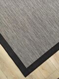 Çam Halı Sisal 9715 Vizon / Siyah Bordürlü Jüt Sisal Kilim