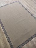 Çam Halı Sisal 9709 Bej / Gri Bordürlü Jüt Sisal Kilim