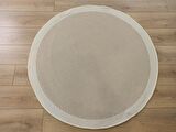 Çam Halı Sisal 9427 Krem / Bej Bordürlü Jüt Sisal Kilim