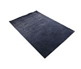 Çam Halı Emboss JR 10 Blue Modern Desen Yeni Zellanda Yünü ve Viskon El Dokuması Halı