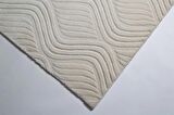 Çam Halı Emboss JR 10 White Modern Desen Yeni Zellanda Yünü ve Viskon El Dokuması Halı