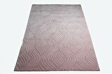 Çam Halı Emboss JR10 Pink Modern Desen Yeni Zellanda Yünü ve Viskon El Dokuması Halı
