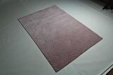 Çam Halı Emboss JR10 Pink Modern Desen Yeni Zellanda Yünü ve Viskon El Dokuması Halı