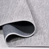 Çam Halı Crea Decolux Azade 8205 Gri Özel Kaymaz Tabanlı Pamuk Dokuma Kilim