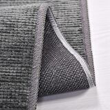 Çam Halı Crea Decolux Azade 8206 Antrasit Özel Kaymaz Tabanlı Pamuk Dokuma Kilim