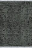 Çam Halı Crea Decolux Vena 8016 Antrasit Özel Kaymaz Tabanlı Pamuk Dokuma Kilim