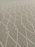 Çam Halı Mono MN 6048 Beyaz İskandinav Desenli Örgü Dokuma Kilim