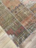 Çam Halı PW13296 Gül Kurusu El Dokuma Patchwork Yün Halı