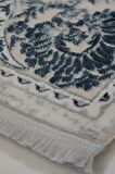 Çam Halı Miras 6801 Gri Mavi Enti Halı Klasik Eskitme Desenli Makine Halısı