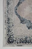 Çam Halı Miras 6801 Gri Mavi Enti Halı Klasik Eskitme Desenli Makine Halısı