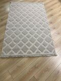 Çam Halı  Enti Halı Togo 7506 Bej Geometrik Desenli Makine Halısı
